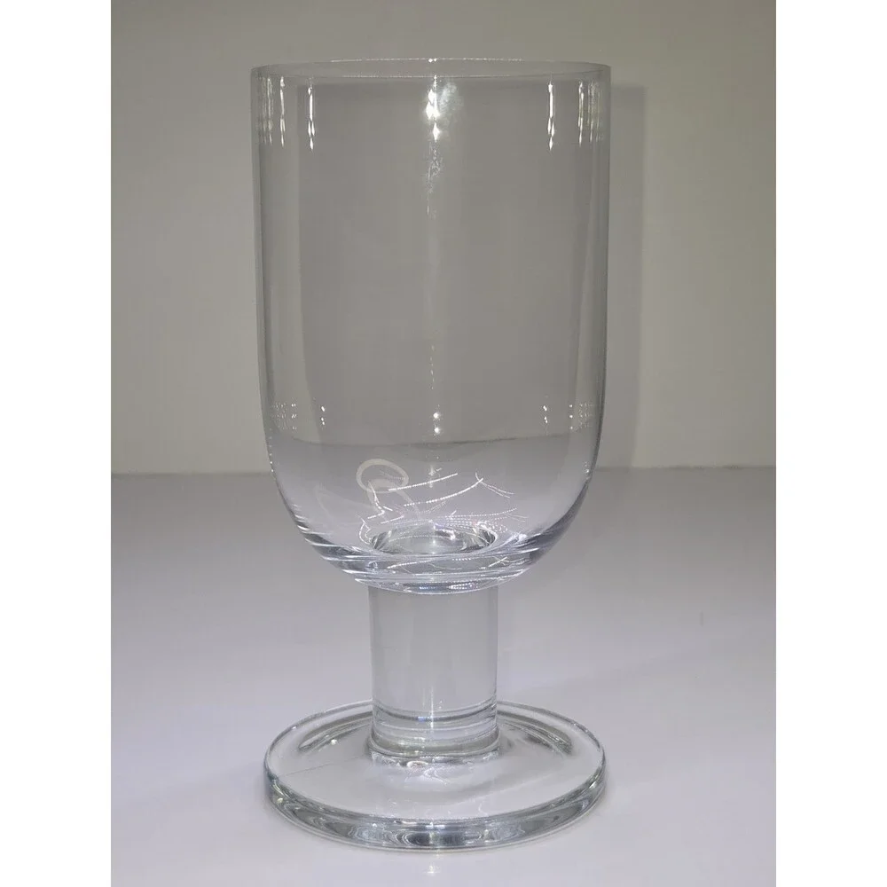Set Of 6 CRATE & BARREL Viva Clear Water Goblets Glasses Rare Discontinued 6.4